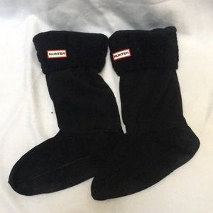 Hunter Boots Short boot fleece sock liners, size L